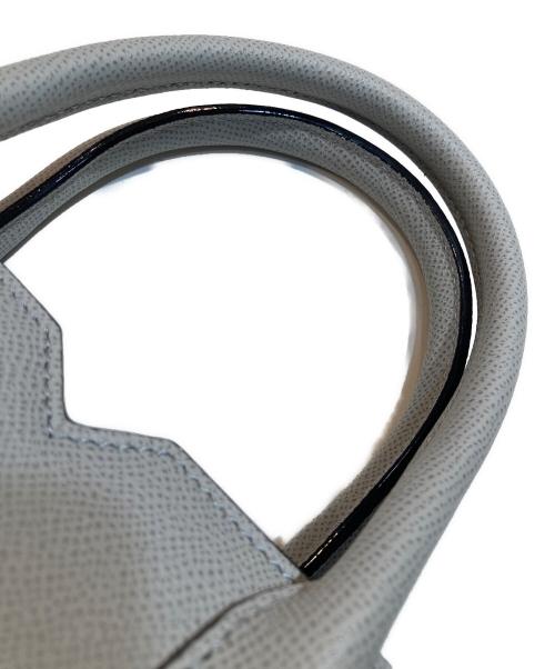 Valextra（ヴァレクストラ）Valextra (ヴァレクストラ) 2WAY バッグ ハンドバッグ ミラノバッグ ミニ グレーの古着・服飾アイテム