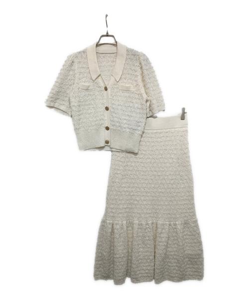 CELFORD（セルフォード）CELFORD (セルフォード) ジャガードニットセットアップ ホワイト サイズ:38の古着・服飾アイテム