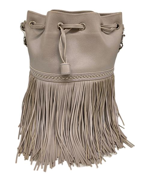 J&M DAVIDSON（ジェイ＆エム デヴィッドソン）J&M DAVIDSON (ジェイ＆エム デヴィッドソン) フリンジショルダーバッグ グレーの古着・服飾アイテム