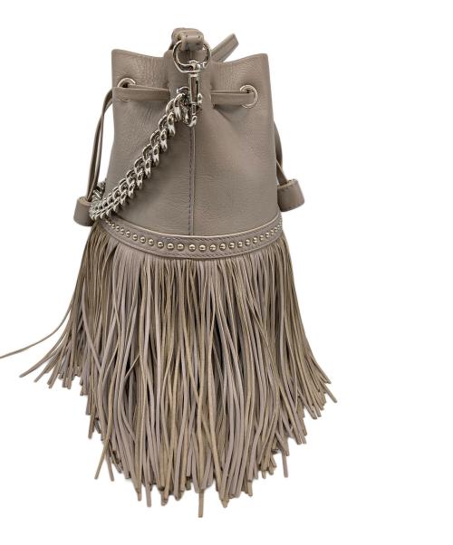 J&M DAVIDSON（ジェイ＆エム デヴィッドソン）J&M DAVIDSON (ジェイ＆エム デヴィッドソン) フリンジショルダーバッグ グレーの古着・服飾アイテム