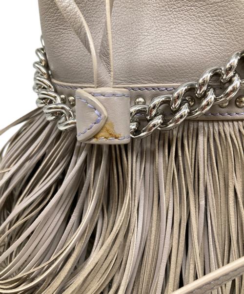 J&M DAVIDSON（ジェイ＆エム デヴィッドソン）J&M DAVIDSON (ジェイ＆エム デヴィッドソン) フリンジショルダーバッグ グレーの古着・服飾アイテム