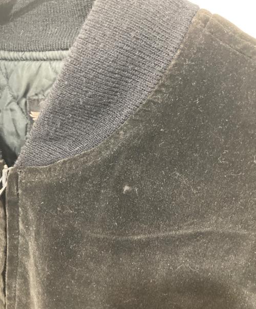 HARLEY-DAVIDSON（ハーレーダビッドソン）HARLEY-DAVIDSON (ハーレーダビッドソン) アームロゴ イーグル ベロアブルゾン　30321 ブラック サイズ:Mの古着・服飾アイテム