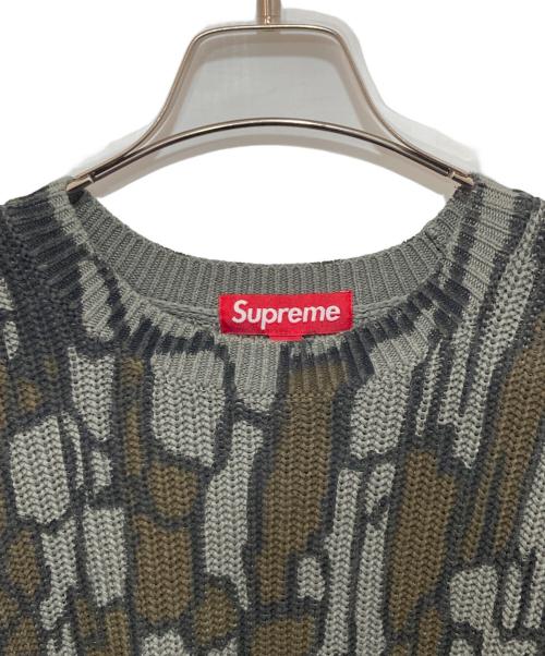 SUPREME（シュプリーム）SUPREME (シュプリーム) Old English Printed Sweater Camo グレー サイズ:XLの古着・服飾アイテム
