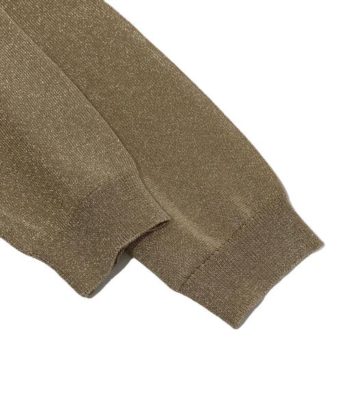 STRASBURGO（ストラスブルゴ）STRASBURGO (ストラスブルゴ) フリル付クルーネックプルオーバー ゴールド サイズ:38の古着・服飾アイテム