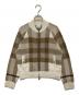 BURBERRY（バーバリー）の古着「チェック ウールカシミア ボマージャケット 	8055836」｜ベージュ