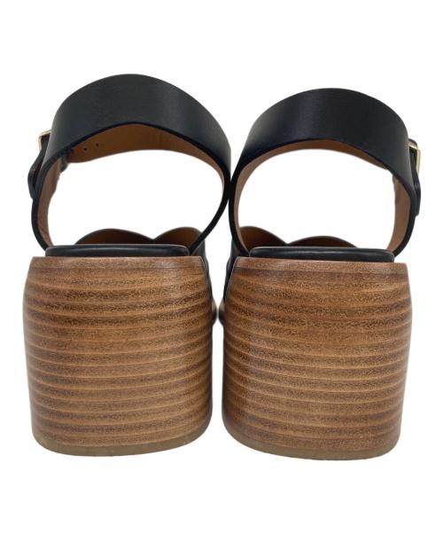 Chloe（クロエ）Chloe (クロエ) ウェッジソールサンダル ブラック サイズ:351/2の古着・服飾アイテム