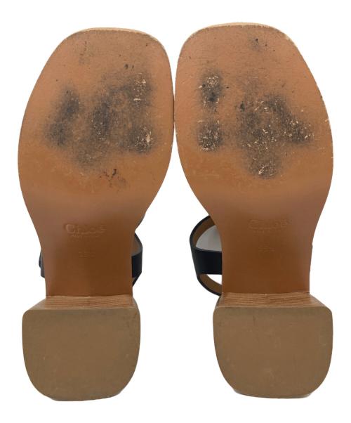 Chloe（クロエ）Chloe (クロエ) ウェッジソールサンダル ブラック サイズ:351/2の古着・服飾アイテム