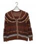 mame kurogouchi（マメクロゴウチ）の古着「Bamboo Basket Pattern Knitted Cardigan」｜ブラウン