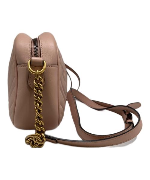 GUCCI（グッチ）GUCCI (グッチ) GGマーモントキルティングスモールショルダーバッグ 447632 ピンクの古着・服飾アイテム