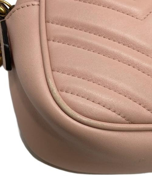 GUCCI（グッチ）GUCCI (グッチ) GGマーモントキルティングスモールショルダーバッグ 447632 ピンクの古着・服飾アイテム