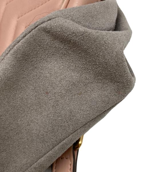 GUCCI（グッチ）GUCCI (グッチ) GGマーモントキルティングスモールショルダーバッグ 447632 ピンクの古着・服飾アイテム