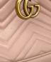 中古・古着 GUCCI (グッチ) GGマーモントキルティングスモールショルダーバッグ 447632 ピンク：61000円