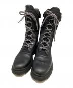 PRADAプラダ）の古着「レースアップブーツ ロデオレザーテクニカルナイロンブーツ 1U593L」｜ブラック