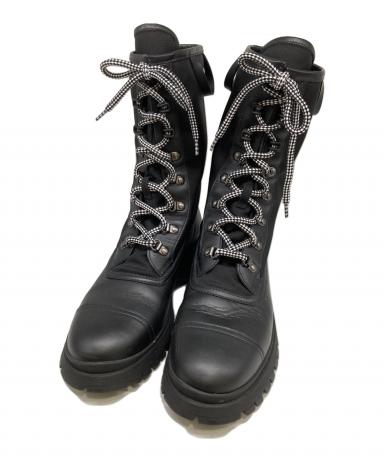 中古・古着通販】PRADA (プラダ) レースアップブーツ ロデオレザー