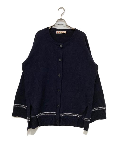 MARNI(マルニ)（マルニ）MARNI(マルニ) (マルニ) ロゴデザイン キモノスリーブカーディガン/ニットカーディガン ネイビー サイズ:44の古着・服飾アイテム