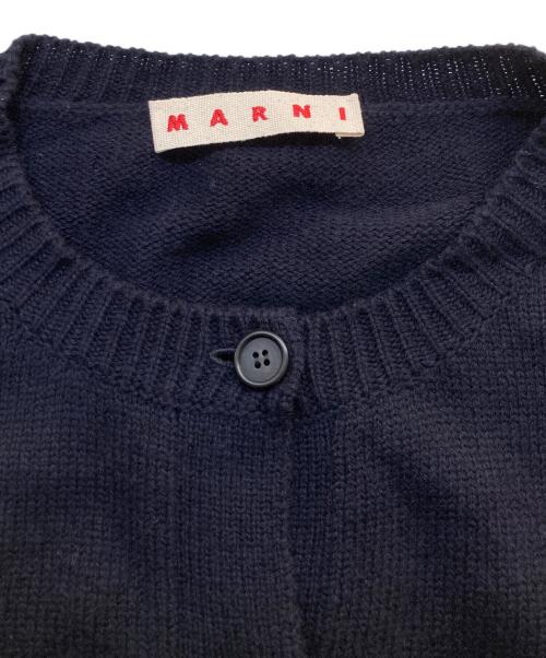 MARNI(マルニ)（マルニ）MARNI(マルニ) (マルニ) ロゴデザイン キモノスリーブカーディガン/ニットカーディガン ネイビー サイズ:44の古着・服飾アイテム