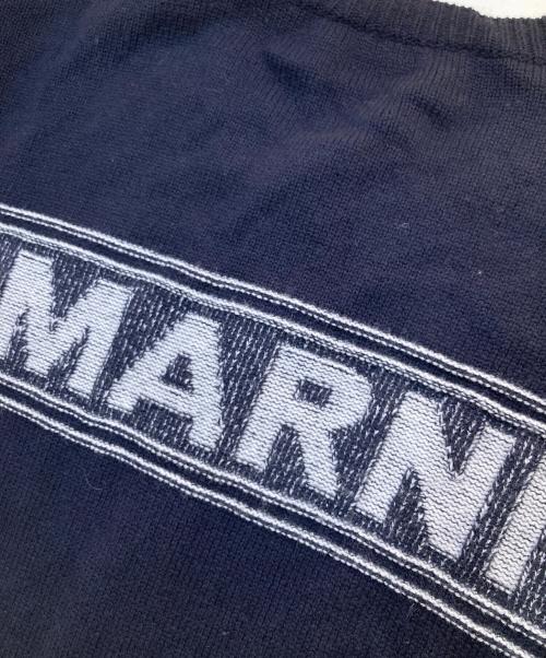 MARNI(マルニ)（マルニ）MARNI(マルニ) (マルニ) ロゴデザイン キモノスリーブカーディガン/ニットカーディガン ネイビー サイズ:44の古着・服飾アイテム