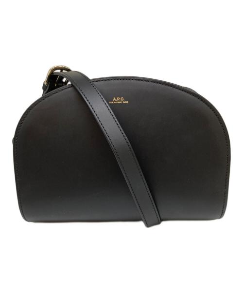A.P.C.（アーペーセー）A.P.C. (アーペーセー) ハーフムーンショルダーバッグ ブラックの古着・服飾アイテム