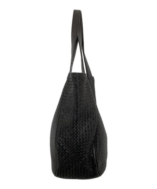 BOTTEGA VENETA（ボッテガベネタ）BOTTEGA VENETA (ボッテガベネタ) イントレチャートトートバッグ ブラックの古着・服飾アイテム