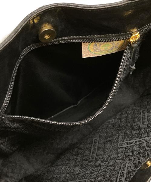 BOTTEGA VENETA（ボッテガベネタ）BOTTEGA VENETA (ボッテガベネタ) イントレチャートトートバッグ ブラックの古着・服飾アイテム