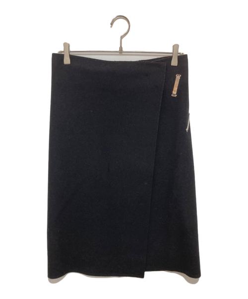CELINE（セリーヌ）CELINE (セリーヌ) ウールラップスカート　フィービー期　2 2P96 ブラック サイズ:34の古着・服飾アイテム