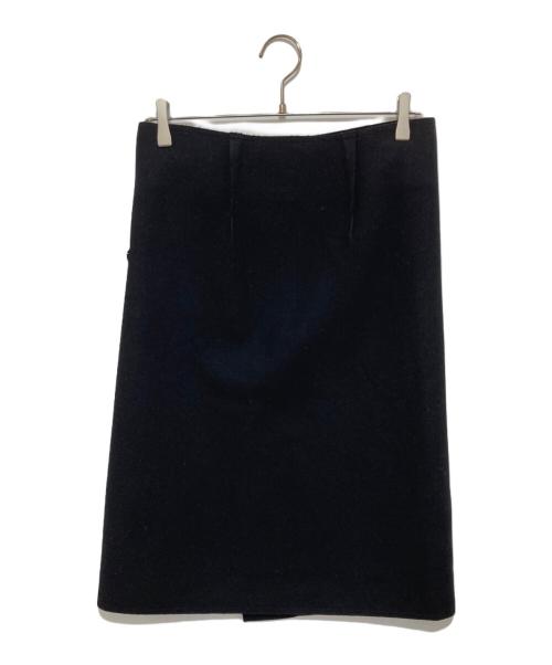 CELINE（セリーヌ）CELINE (セリーヌ) ウールラップスカート　フィービー期　2 2P96 ブラック サイズ:34の古着・服飾アイテム