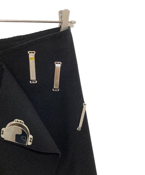 CELINE（セリーヌ）CELINE (セリーヌ) ウールラップスカート　フィービー期　2 2P96 ブラック サイズ:34の古着・服飾アイテム