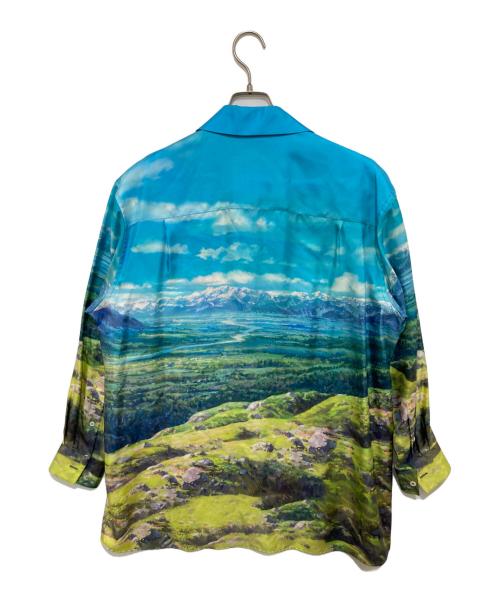 LOEWE（ロエベ）LOEWE (ロエベ) スタジオジブリ (スタジオジブリ) ロエベ x ハウルの動く城 ハウルの動く城 ソフィーとカルシファー 長袖シャツ SB44Y06X04 ブルー サイズ:36の古着・服飾アイテム