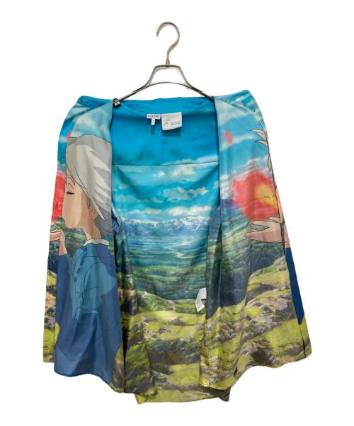 LOEWE（ロエベ）LOEWE (ロエベ) スタジオジブリ (スタジオジブリ) ロエベ x ハウルの動く城 ハウルの動く城 ソフィーとカルシファー 長袖シャツ SB44Y06X04 ブルー サイズ:36の古着・服飾アイテム