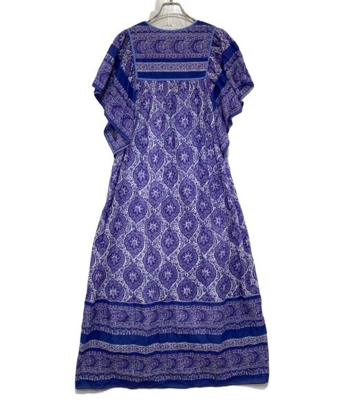 ne quittez pas（ヌキテパ）ne quittez pas (ヌキテパ) Cotton Voile Arabesque Print Flare Sleeve Dress パープル サイズ:Mの古着・服飾アイテム