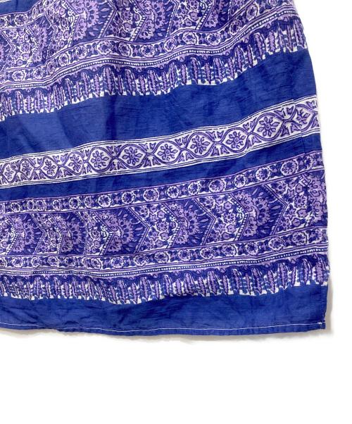 ne quittez pas（ヌキテパ）ne quittez pas (ヌキテパ) Cotton Voile Arabesque Print Flare Sleeve Dress パープル サイズ:Mの古着・服飾アイテム