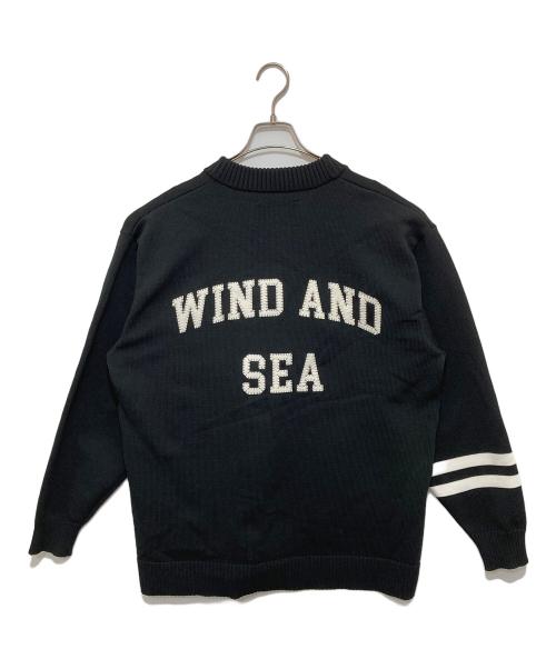 WIND AND SEA（ウィンダンシー）WIND AND SEA (ウィンダンシー) ワッペンカーディガン ブラック サイズ:Lの古着・服飾アイテム