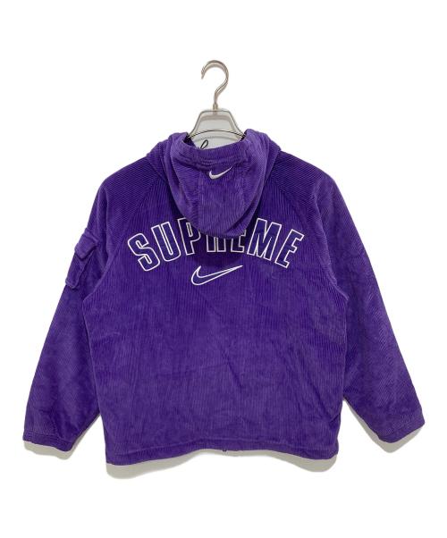 SUPREME（シュプリーム）SUPREME (シュプリーム) NIKE (ナイキ) Arc Corduroy Hooded Jacket（アークコーデュロイフードジャケット）22SS DM1772-506 パープル サイズ:SIZE　Sの古着・服飾アイテム