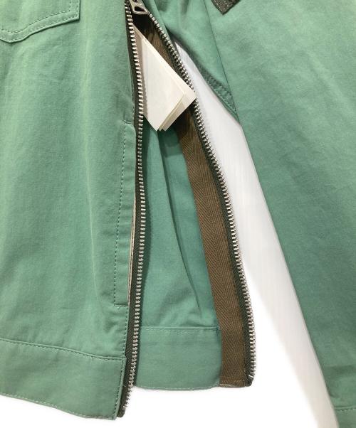 sacai（サカイ）sacai (サカイ) COTTON NYLON OXFORD BLOUSON グリーン サイズ:2の古着・服飾アイテム