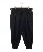 Y-3ワイスリー）の古着「M CLASSIC WOOL FLANNEL CUFF PANTS （クラシックウールフランネルカフパンツ）/ ジョガーパンツ タックパンツ HB3428」｜ブラック