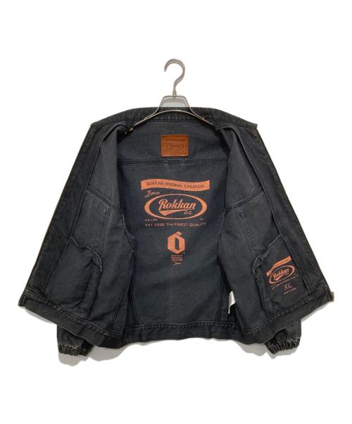 ROKKAN（ロッカン）ROKKAN (ロッカン) EXTRA CLASSIC BLACK DENIM JACKET ブラック サイズ:XLの古着・服飾アイテム