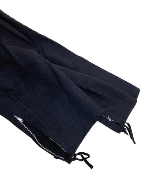 Y's（ワイズ）Y's (ワイズ) ストライプウールパンツ ブラック サイズ:1の古着・服飾アイテム