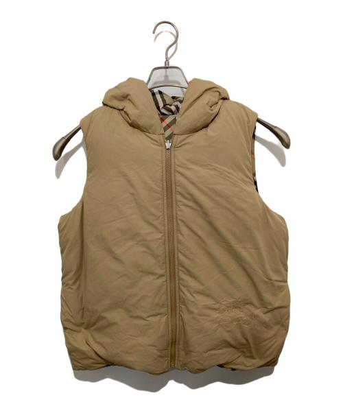BURBERRY（バーバリー）BURBERRY (バーバリー) リバーシブルパテッドベスト / ノバチェック柄 ダウンベスト　8092537 ベージュ サイズ:14Yの古着・服飾アイテム