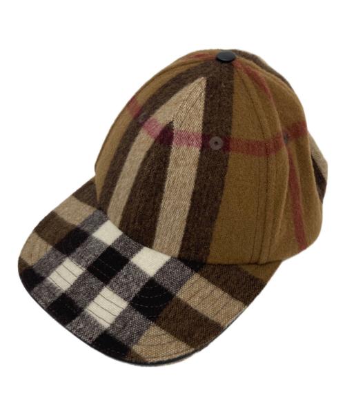 BURBERRY LONDON（バーバリーロンドン）BURBERRY LONDON (バーバリーロンドン) チェックベースボールキャップ 8036924 BASEBALL CAP エグザジェレイティッドチェック ブラウン サイズ:M/57の古着・服飾アイテム