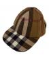 BURBERRY LONDON（バーバリーロンドン）の古着「チェックベースボールキャップ 8036924 BASEBALL CAP エグザジェレイティッドチェック」｜ブラウン