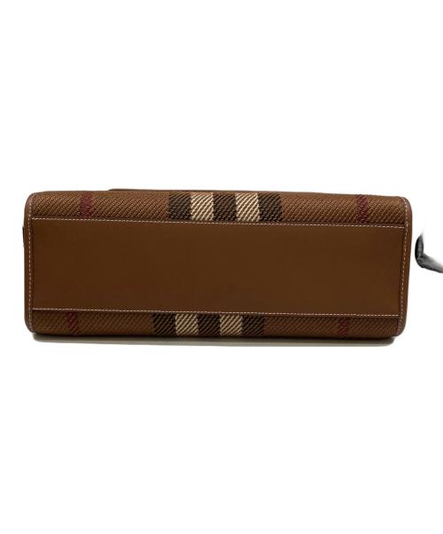 BURBERRY（バーバリー）BURBERRY (バーバリー) チェックニットトートバッグ ブラウンの古着・服飾アイテム