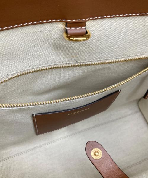 BURBERRY（バーバリー）BURBERRY (バーバリー) チェックニットトートバッグ ブラウンの古着・服飾アイテム