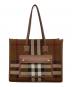 BURBERRY（バーバリー）の古着「チェックニットトートバッグ」｜ブラウン