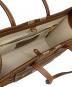 中古・古着 BURBERRY (バーバリー) チェックニットトートバッグ ブラウン：85000円
