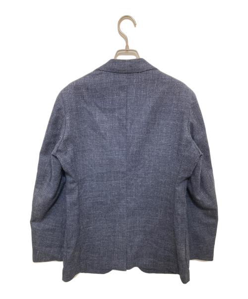 TOMORROW LAND（トゥモローランド）TOMORROW LAND (トゥモローランド) ウールシルクリネン シングルブレステッド2Bジャケット ネイビー サイズ:46の古着・服飾アイテム