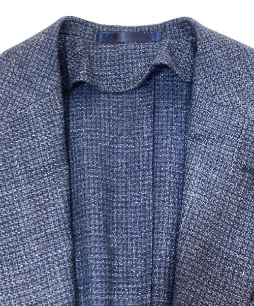 TOMORROW LAND（トゥモローランド）TOMORROW LAND (トゥモローランド) ウールシルクリネン シングルブレステッド2Bジャケット ネイビー サイズ:46の古着・服飾アイテム