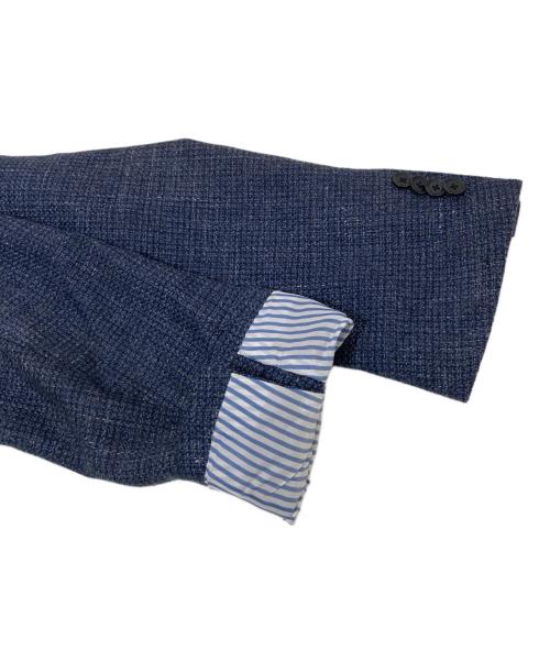 TOMORROW LAND（トゥモローランド）TOMORROW LAND (トゥモローランド) ウールシルクリネン シングルブレステッド2Bジャケット ネイビー サイズ:46の古着・服飾アイテム