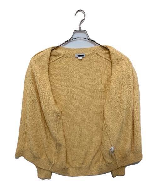 H BEAUTY&YOUTH（エイチ ビューティー&ユース）H BEAUTY&YOUTH (エイチ ビューティー&ユース) ツイストコットンカーディガン イエロー サイズ:Sの古着・服飾アイテム