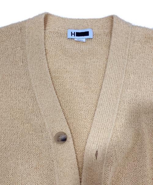 H BEAUTY&YOUTH（エイチ ビューティー&ユース）H BEAUTY&YOUTH (エイチ ビューティー&ユース) ツイストコットンカーディガン イエロー サイズ:Sの古着・服飾アイテム