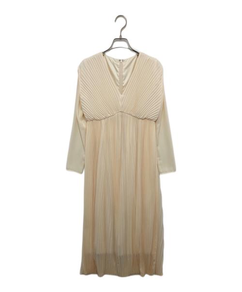 anuans（アニュアンス）anuans (アニュアンス) プリーツデザインワンピース アイボリー サイズ:Sの古着・服飾アイテム